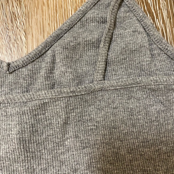 Ribbed Gray Crop Tank Top! - Picture 3 of 3